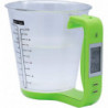 Digital Kitchen Scale And Measuring Cup With Black Lcd Display
