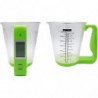Digital Kitchen Scale And Measuring Cup With Black Lcd Display