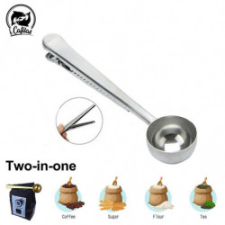 Stainless Steel Coffee Spoon With Bag Clip Sealing Tea Measuring Coffee Scoop Clip Multifunctional Food Kitchen Tools Stainless Steel Coffee Spoon With Bag Clip Sealing Tea Measuring Coffee Scoop Clip Multifunctional Food Kitchen Tools