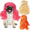 C Pet Wigs Cats and Dog Wigs Funny Cosplay Pet Headwear Dog Cats Wigs with Adjustable Elastic Bands