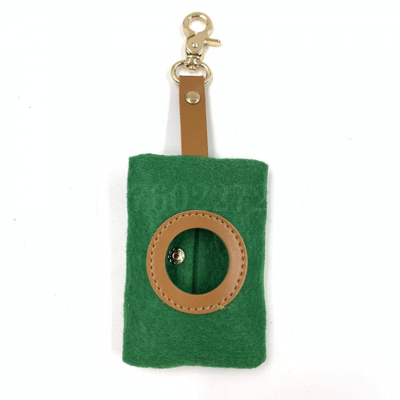 Portable Lightweight Dog Poop Bag Dispenser, 1 Piece, Green