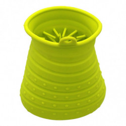 All Silicone Dual Purpose Foot-washing Massager Pet Cleaning Tool Paw Cup Size S Green