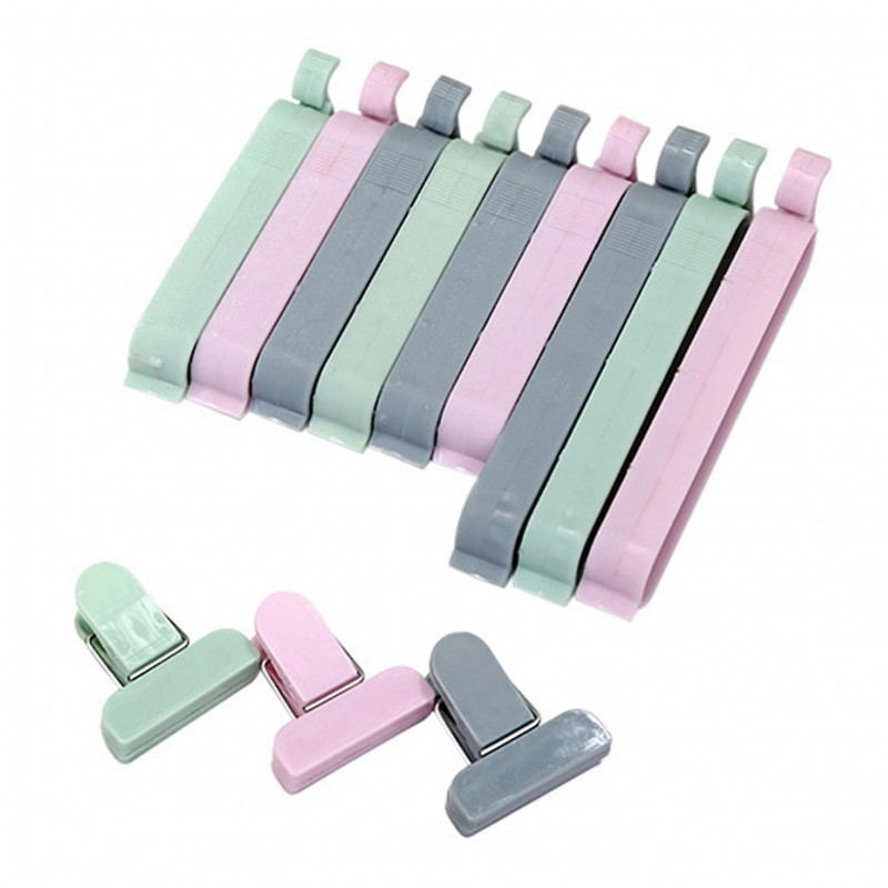12pcs/set Sealing Clip Mini Home Kitchen Portable Snack Bag 3 Sizes Pp Universal