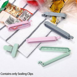 12pcs/set Sealing Clip Mini Home Kitchen Portable Snack Bag 3 Sizes Pp Universal 12pcs/set Sealing Clip Mini Home Kitchen Portable Snack Bag 3 Sizes Pp Universal