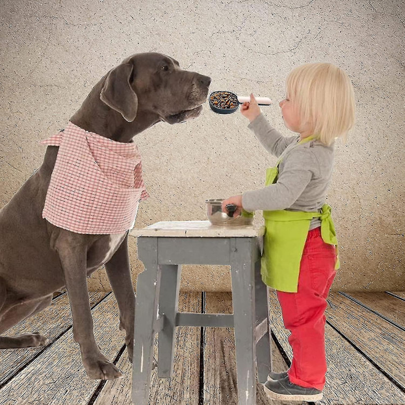 Pet Food Scoop, Durable Pet Dry Food Feeding Spoon Plastic Handle With Clip