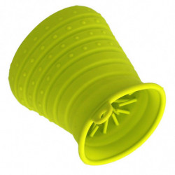 All Silicone Dual Purpose Foot-washing Massager Pet Cleaning Tool Paw Cup Size S Green