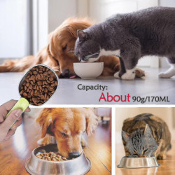 Pet Food Scoop, Durable Pet Dry Food Feeding Spoon Plastic Handle With Clip Pet Food Scoop, Durable Pet Dry Food Feeding Spoon Plastic Handle With Clip