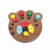 1pc Cute Puppy Multi-functional Interactive Food Treated Wooden Toy For Pet Dog Cat Paw