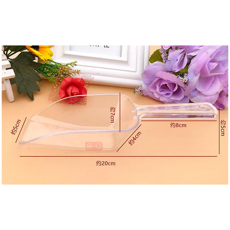 Measuring Scoop Set of 8, Small Measuring Spoons Made of Durable Plastic,Scoops for Sweets,Kitchen,Clear