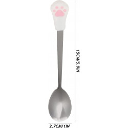 4Pcs Dog Cat Spoon Pet Can Spoon Stainless Steel Pet Food Spoon Cat Claw Spoon Pet Supplies(black+white) 4Pcs Dog Cat Spoon Pet Can Spoon Stainless Steel Pet Food Spoon Cat Claw Spoon Pet Supplies(black+white)