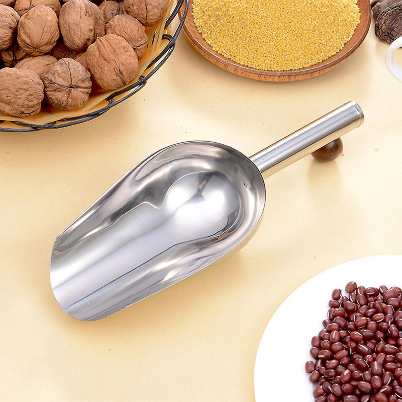 Multifunctional Scoops Stainless Steel Shovel for Pet Food Dry Goods Candies Popcorn Spices FlourRandom Handle Style