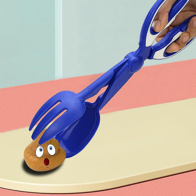 Waste Scissors Shovel Clip And Pet Dog Cat's Stool (blue)