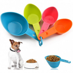 Cuillère à nourriture pour animaux de compagnie, tasses à nourriture pour chiens, tasses à mesurer en plastique et [...]