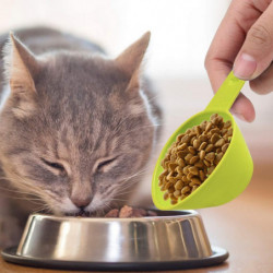Cuillère à nourriture pour animaux de compagnie, tasses à nourriture pour chiens, tasses à mesurer en plastique et [...]