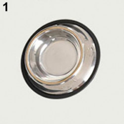 1 Pc Stainless Steel Durable Pet Dog Cat Feeding Food Non Slip Bowl Dish 1 Pc Stainless Steel Durable Pet Dog Cat Feeding Food Non Slip Bowl Dish