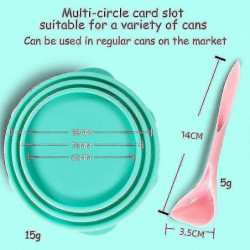 Dog Cat Canned Lid Silicone, 2-in-1 Pet Food Spoon Sealer Cover For Pet Feeding Can And Wet Food Storage Dog Cat Canned Lid Silicone, 2-in-1 Pet Food Spoon Sealer Cover For Pet Feeding Can And Wet Food Storage