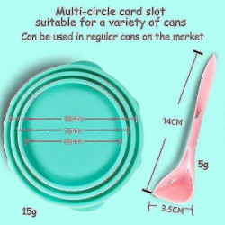 Dog Cat Canned Lid Silicone, 2-in-1 Pet Food Spoon Sealer Cover For Pet Feeding Can And Wet Food Storage Dog Cat Canned Lid Silicone, 2-in-1 Pet Food Spoon Sealer Cover For Pet Feeding Can And Wet Food Storage