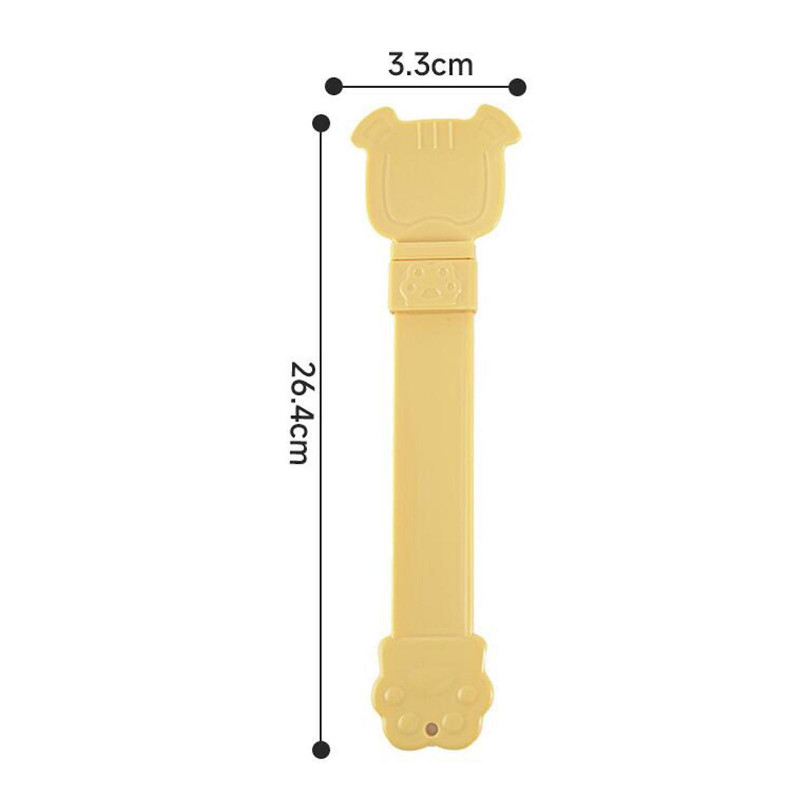 Cat Strip Squeeze Spoon Portable Cat Stripe Snack Squeezer for Snack Feeding yellow