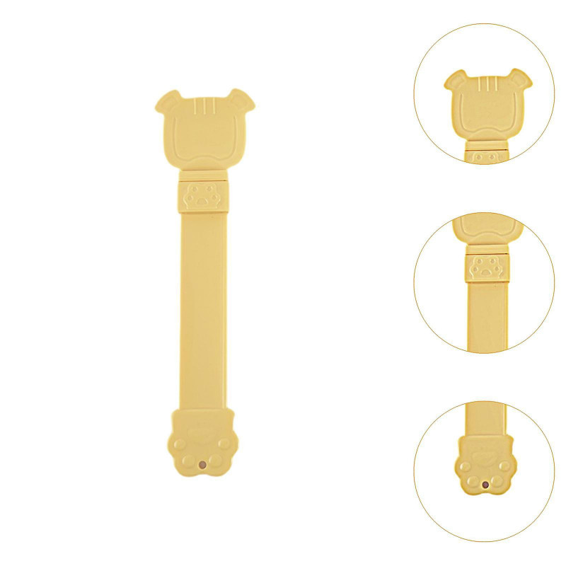 Cat Strip Squeeze Spoon Portable Cat Stripe Snack Squeezer for Snack Feeding yellow