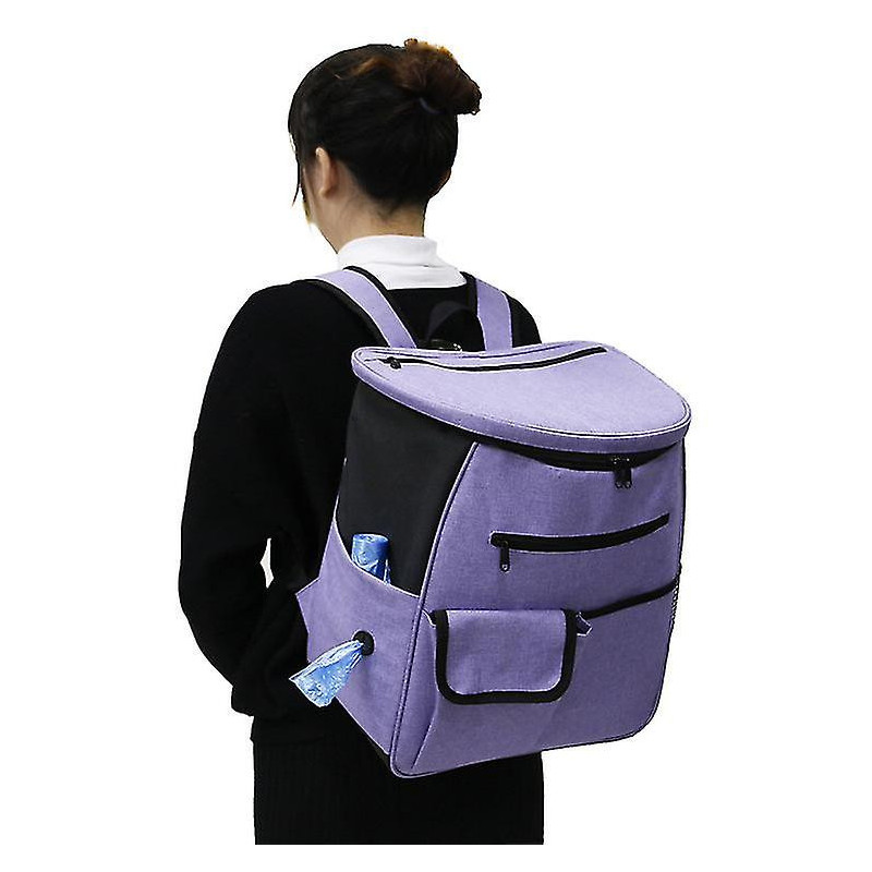 Foldable Pet Outing Backpack Portable 1 Piece Purple