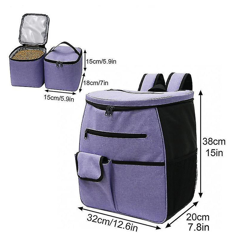 Foldable Pet Outing Backpack Portable 1 Piece Purple