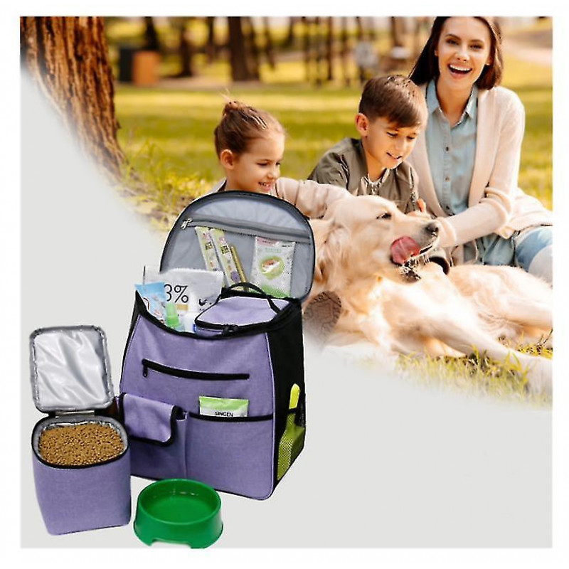 Foldable Pet Outing Backpack Portable 1 Piece Purple