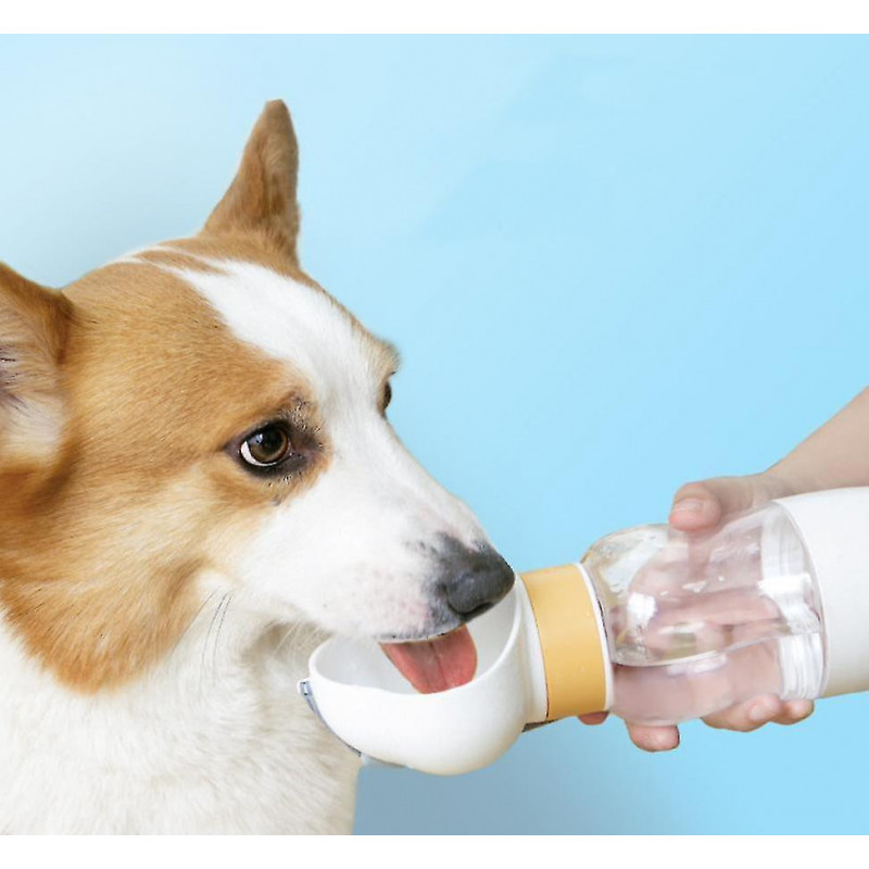 Dogs Go Out Water Cup Portable Drinking Water Feeding 1pc White