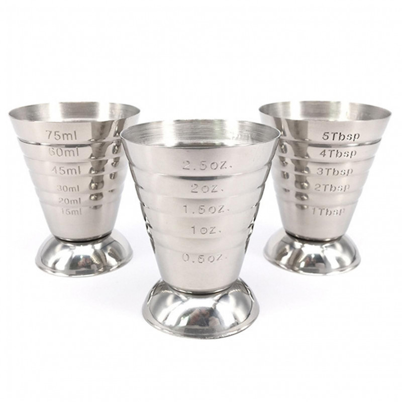 75ml Measuring Cup 3 Capacity Units Clear Scales Stable Base Non-slip Body Large-capacity Hollow Bottom Mirror [...]