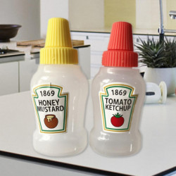 2Pcs Ketchup Bottle Good Sealing Performance Multi-purpose Cute Portable Small Sauce Container for Kitchen 2Pcs Ketchup Bottle Good Sealing Performance Multi-purpose Cute Portable Small Sauce Container for Kitchen