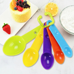 1 Set Measuring Spoon Hanging Hole Design Precise With Clear Scale Easy To Clean Convenient Diy Cake Plastic [...]