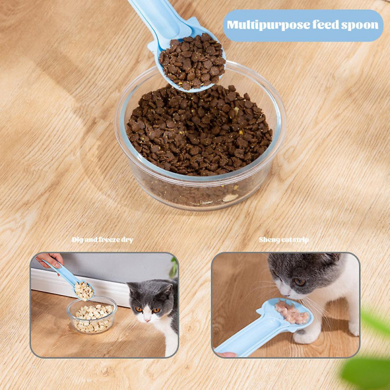Cat Strip Squeezer Cat Snack Spoon Food Grade Flexible Cat Treated Scoop Feeder For Small Meduim