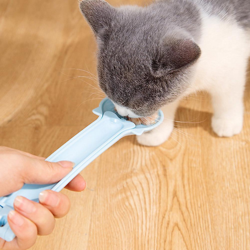 Cat Strip Squeezer Cat Snack Spoon Food Grade Flexible Cat Treated Scoop Feeder For Small Meduim