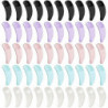 100 Pcs Mini Curved Cosmetic Scoop Makeup Mask Plastic Spoon Multicolor Disposable Curved Cosmetic Spatula Spoon