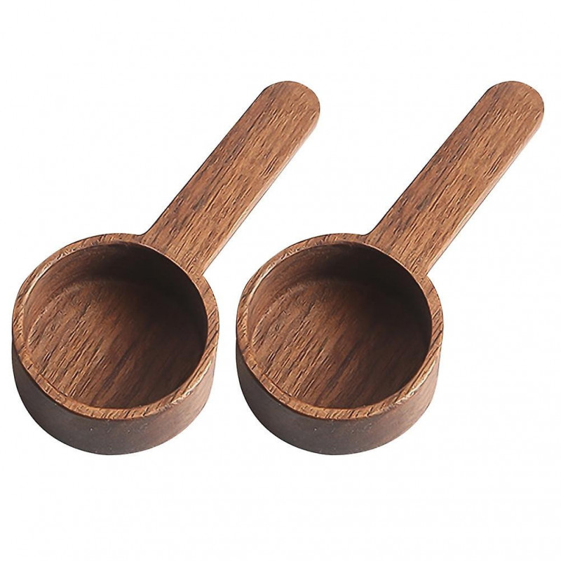 2Pcs Household Coffee Scoops Multi-function Wooden Scoops Convenient Coffee Spoons