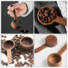 2Pcs Household Coffee Scoops Multi-function Wooden Scoops Convenient Coffee Spoons