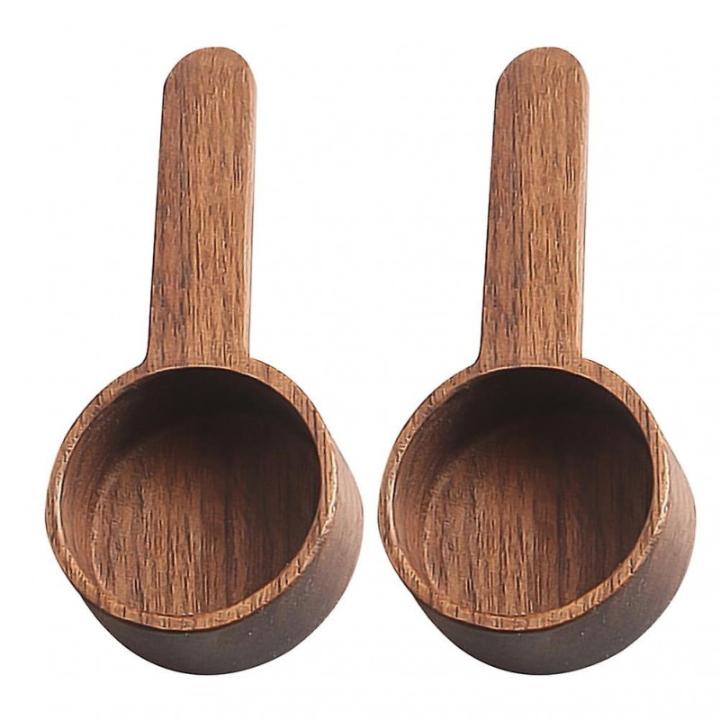 2Pcs Household Coffee Scoops Multi-function Wooden Scoops Convenient Coffee Spoons