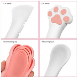 1 Set of Pet Food Can Spoon Pet Food Can Cover Can Opener for Pet Cat Dog Feeding 1 Set of Pet Food Can Spoon Pet Food Can Cover Can Opener for Pet Cat Dog Feeding
