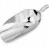 One-piece Cast Aluminum Round Bottom Bar Ice Flour Utility Scoop, 38-ounce, Silver (hand Wash Only)