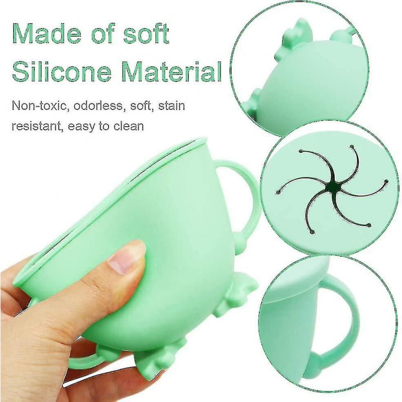 Snack Cup, Child Silicone Cup Snack Cup, Child Learning Feeding Food Bowl, Cup With Handle Silicone Snack [...]