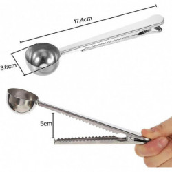 2024 Sealing Clip, Coffee Bag Clip Stainless Steel Ground Coffee Coffee Scoop Spoon with Bag Sealing Clip 2 in 1 [...]