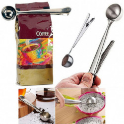Wharick Durable Stainless Steel Kitchen Coffee Measuring Spoon Bag Sealing Clip Spoon Wharick Durable Stainless Steel Kitchen Coffee Measuring Spoon Bag Sealing Clip Spoon