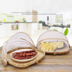 Food Tent Mesh Anti-deform Bamboo Woven Eco-friendly Portable Dishes Cover Kitchen Supplies Food Tent Mesh Anti-deform Bamboo Woven Eco-friendly Portable Dishes Cover Kitchen Supplies