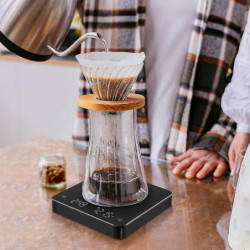 LED Display Electronic Scale for Coffee Rechargeable Reusable Measuring Spices Tea Beans LED Display Electronic Scale for Coffee Rechargeable Reusable Measuring Spices Tea Beans