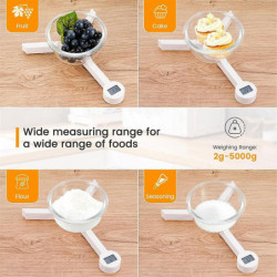 Pliage de haute précision, balance de cuisine numérique avec écran LCD, pour mesurer l’apport sain Pliage de haute précision, balance de cuisine numérique avec écran LCD, pour mesurer l’apport sain