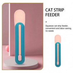 Creative Cat Strip Squeeze Spoon Plastic Cat Food Feeder Cat Treats Scoop Feeder Creative Cat Strip Squeeze Spoon Plastic Cat Food Feeder Cat Treats Scoop Feeder