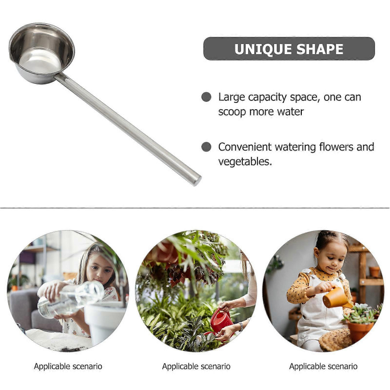 Long Handle Water Spoon Multipurpose Water Scoop Stainless Steel Ladle Kitchen Water Scoop