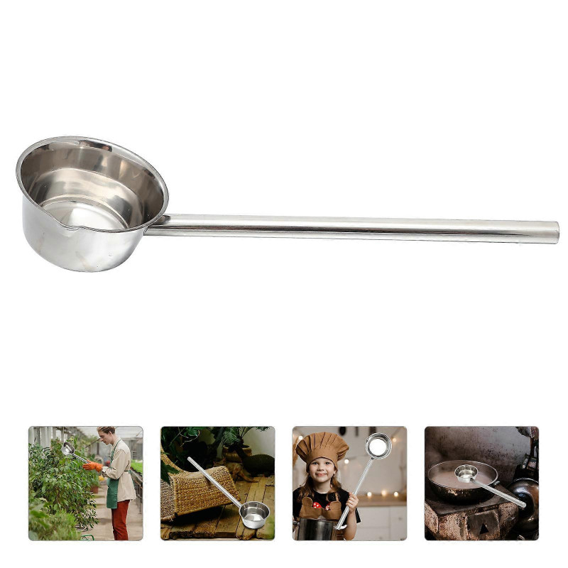 Long Handle Water Spoon Multipurpose Water Scoop Stainless Steel Ladle Kitchen Water Scoop