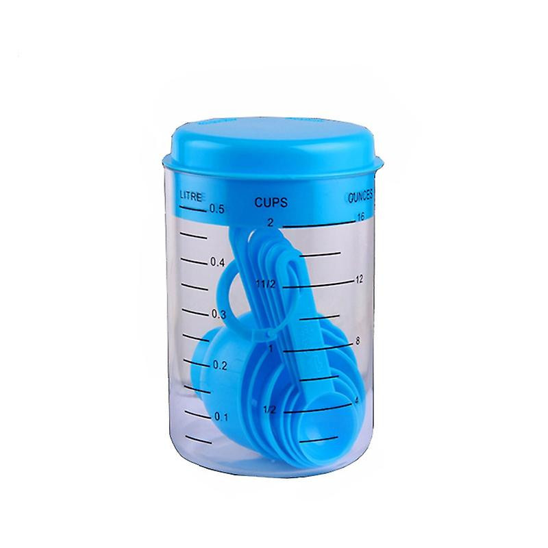 7Pcs/Set Plastic Measuring Cup Spoon Flour Milk Baking Tool Kitchen Supplies