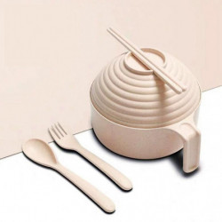 1 ensemble pratique multi-usage bol de nouilles grande capacité ergonomique en plastique bol de nourriture pour la [...]