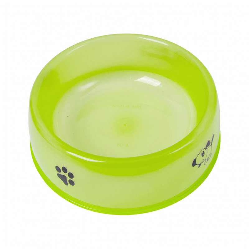 Pet Food Water Feeder Transparent Cartoon Print No Odor Sturdy Construction Smooth Edge Store Water Round Shape [...]